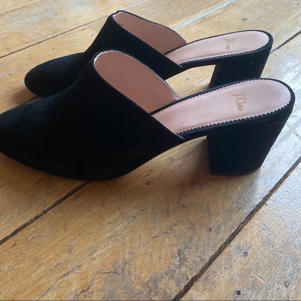 black heeled j crew sandals